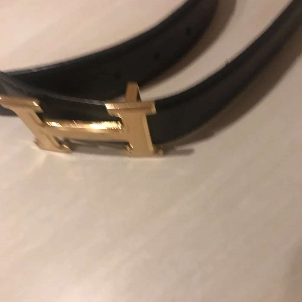 HERMES reversible leather belt in gold hardware - Picture 8 of 9